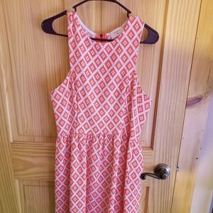 Everly Adorable Orange Diamond Dress